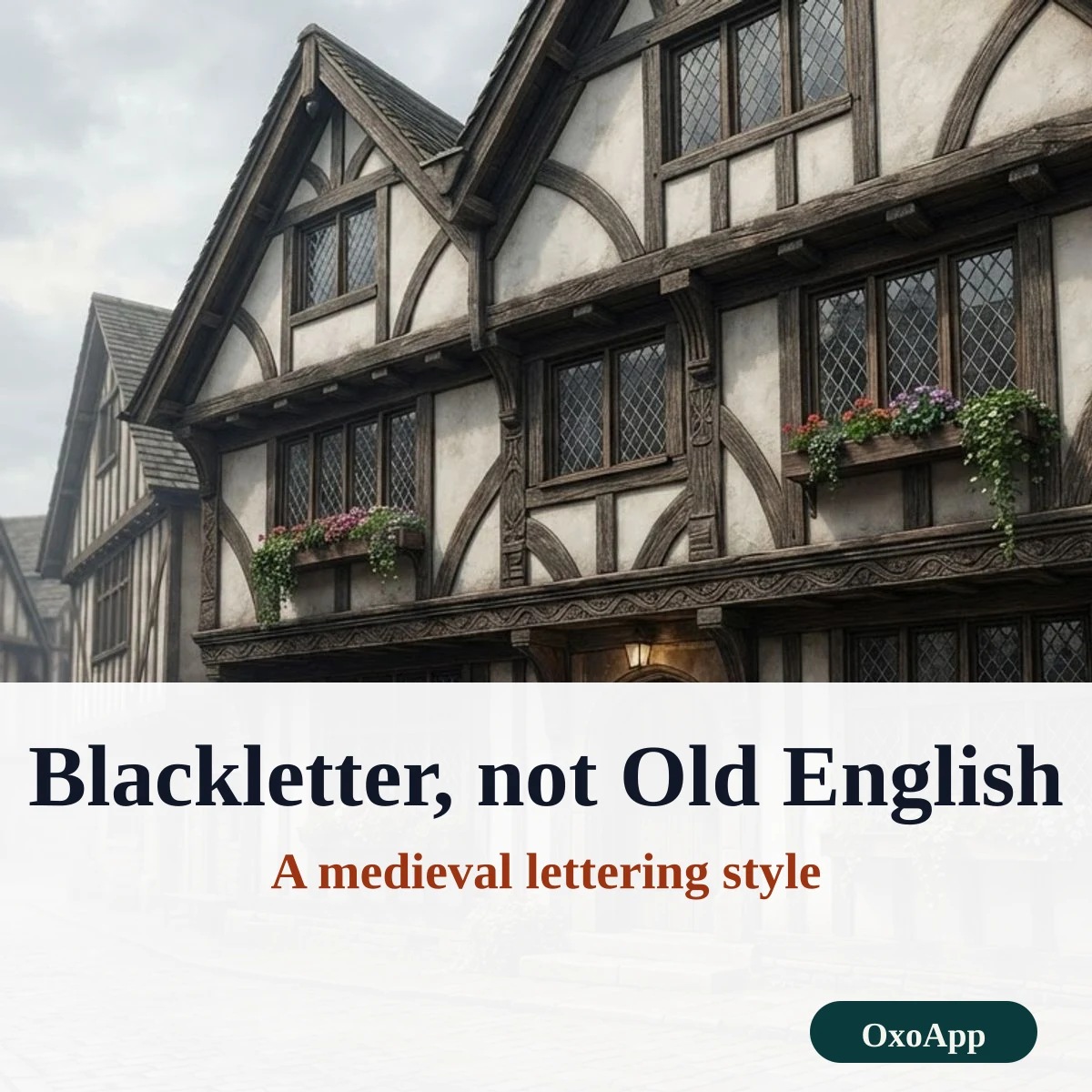 A medieval gothic arch, for the history of blackletter lettering