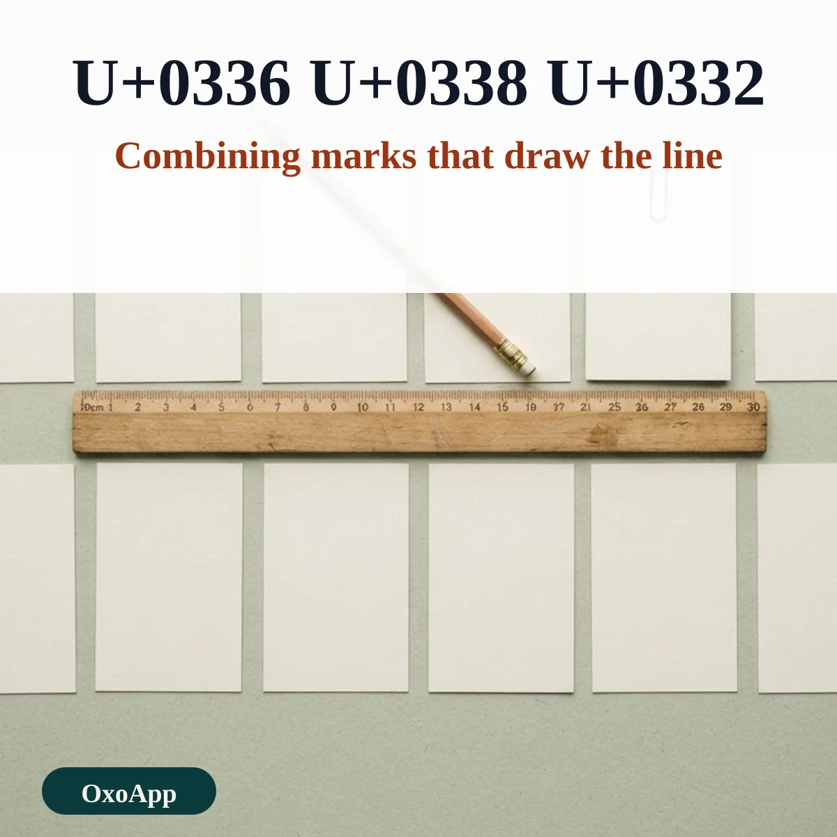 The combining marks U+0336, U+0338 and U+0332 that draw a line through letters