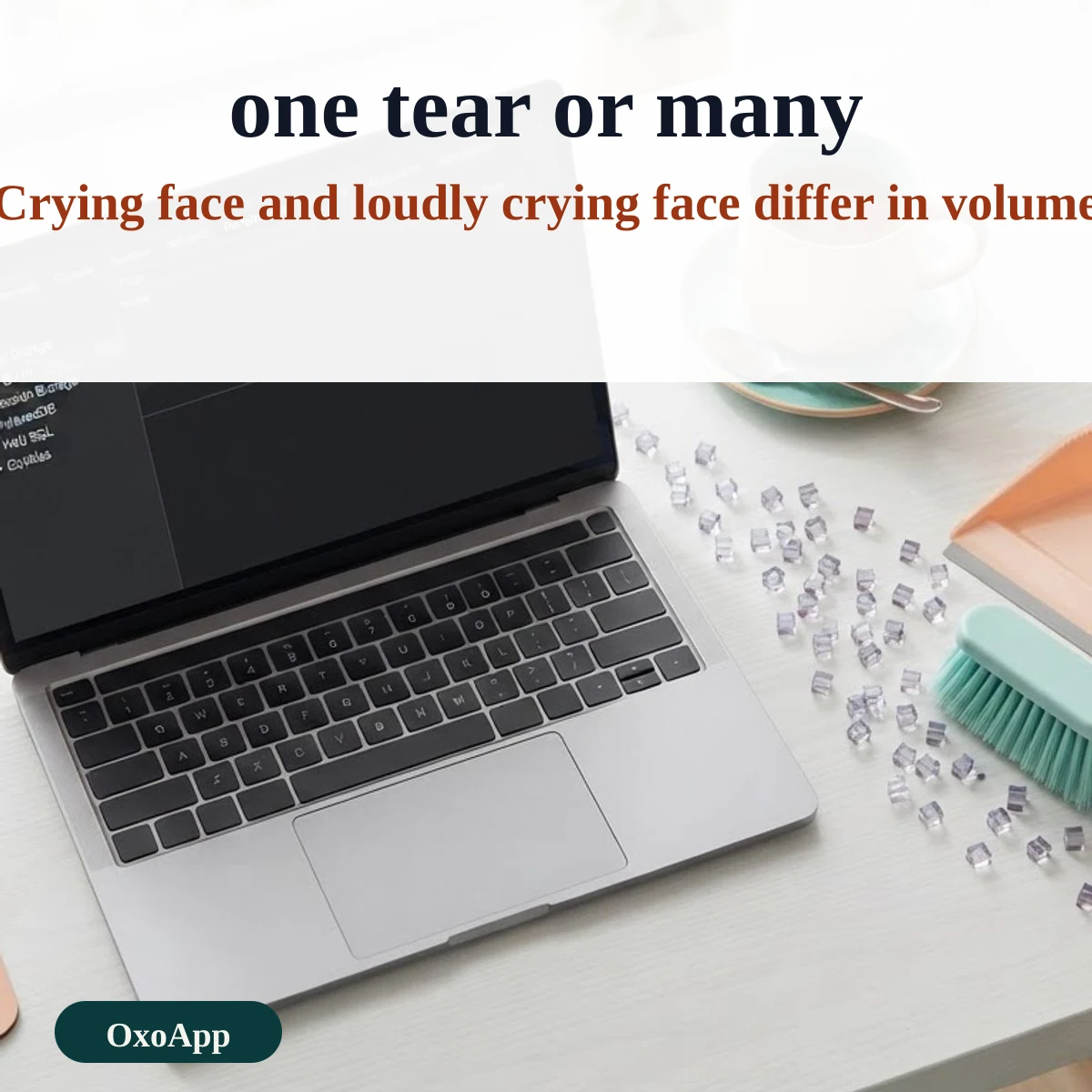 The crying face compared with the loudly crying face