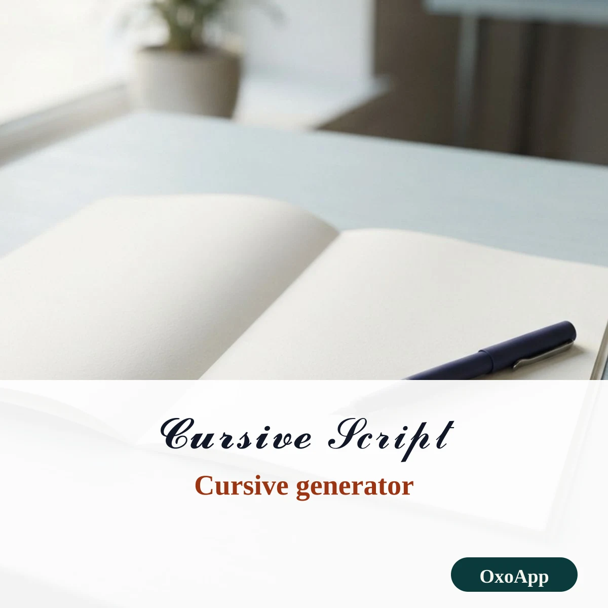 Cursive generator showing bold script and light script letters