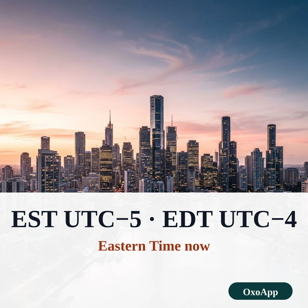 Eastern Time now: a live clock showing EST in winter and EDT in summer