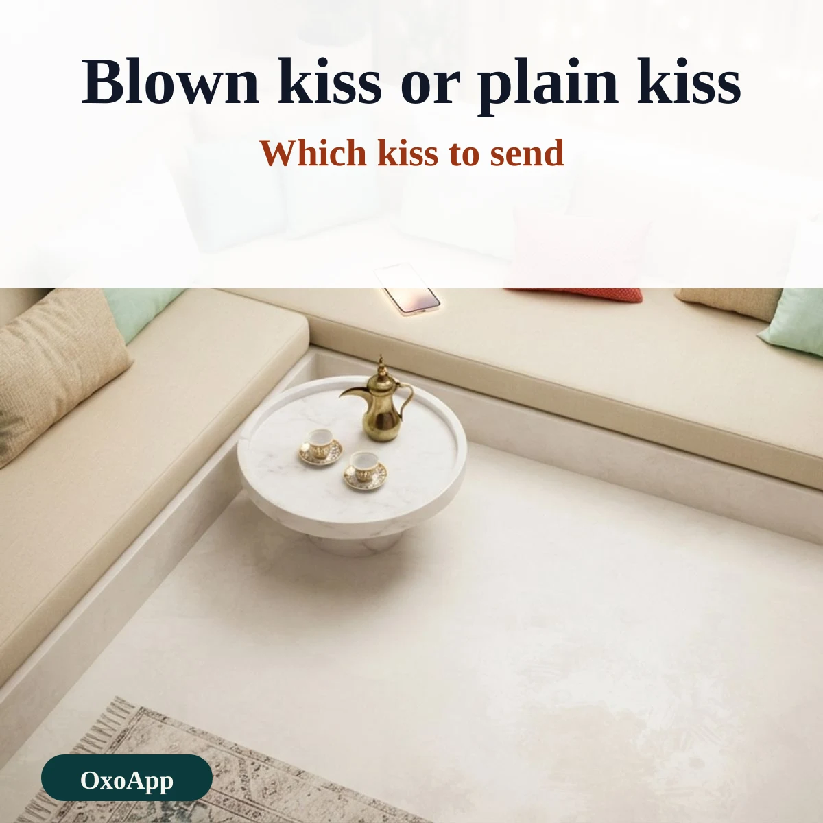 The face blowing a kiss compared with the plain kissing face