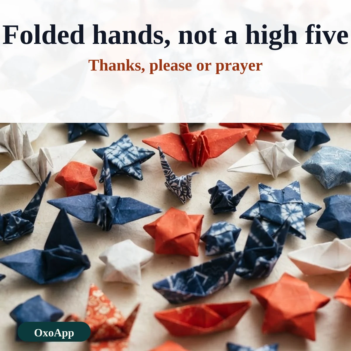 The folded hands emoji means thanks, please or prayer, and is not a high five