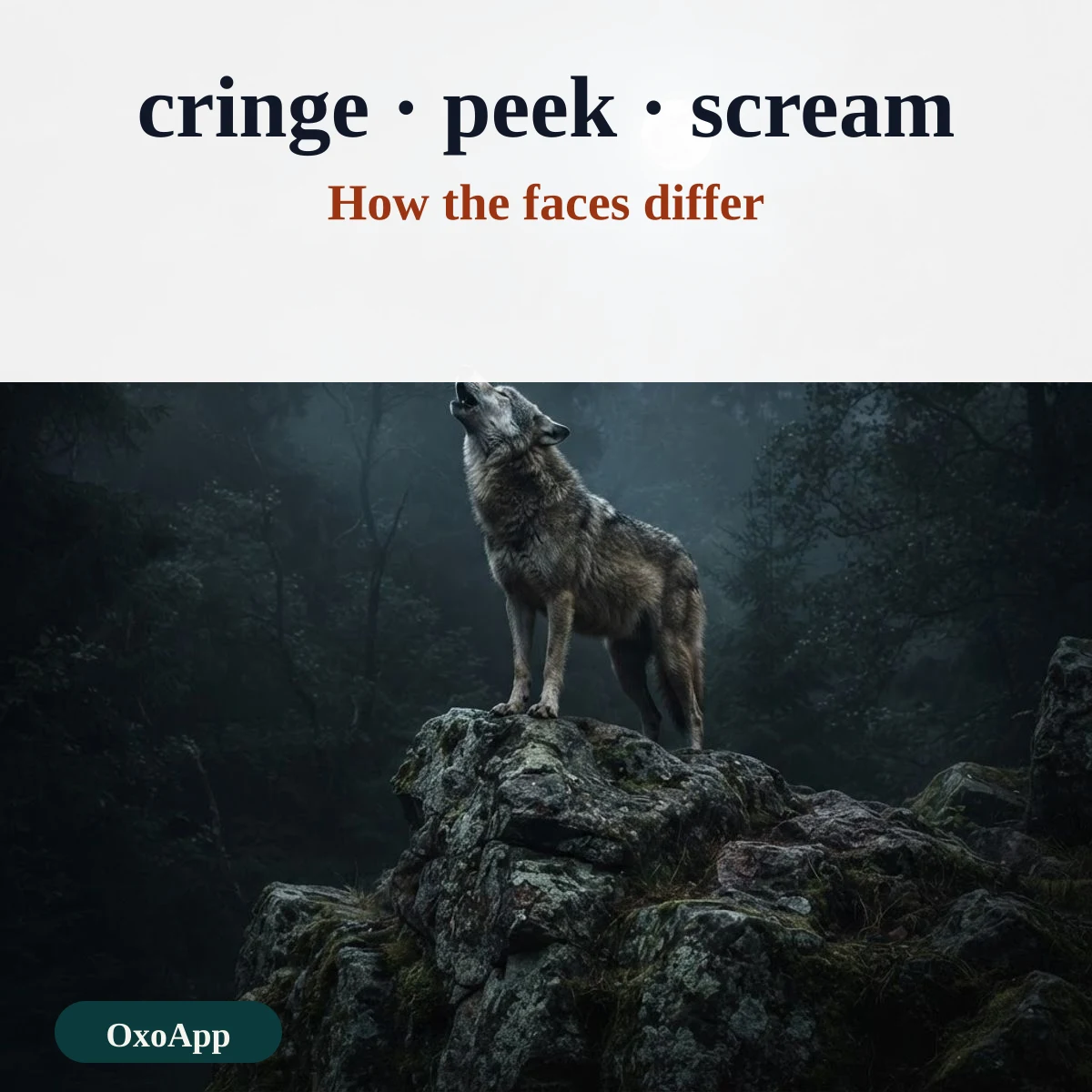 How the grimace, peeking eye and screaming face emoji differ