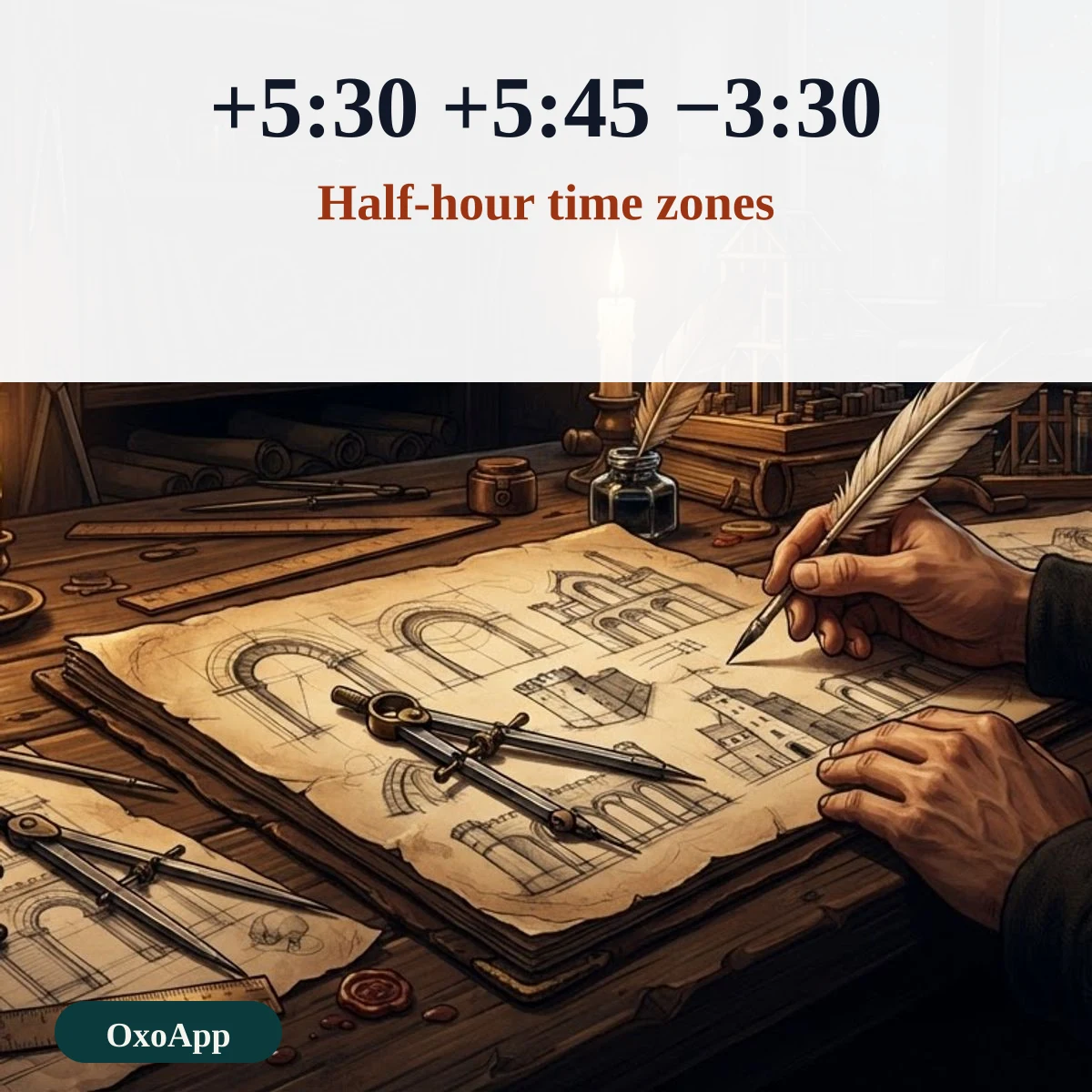 Half-hour and 45-minute time zones such as India, Nepal and Newfoundland