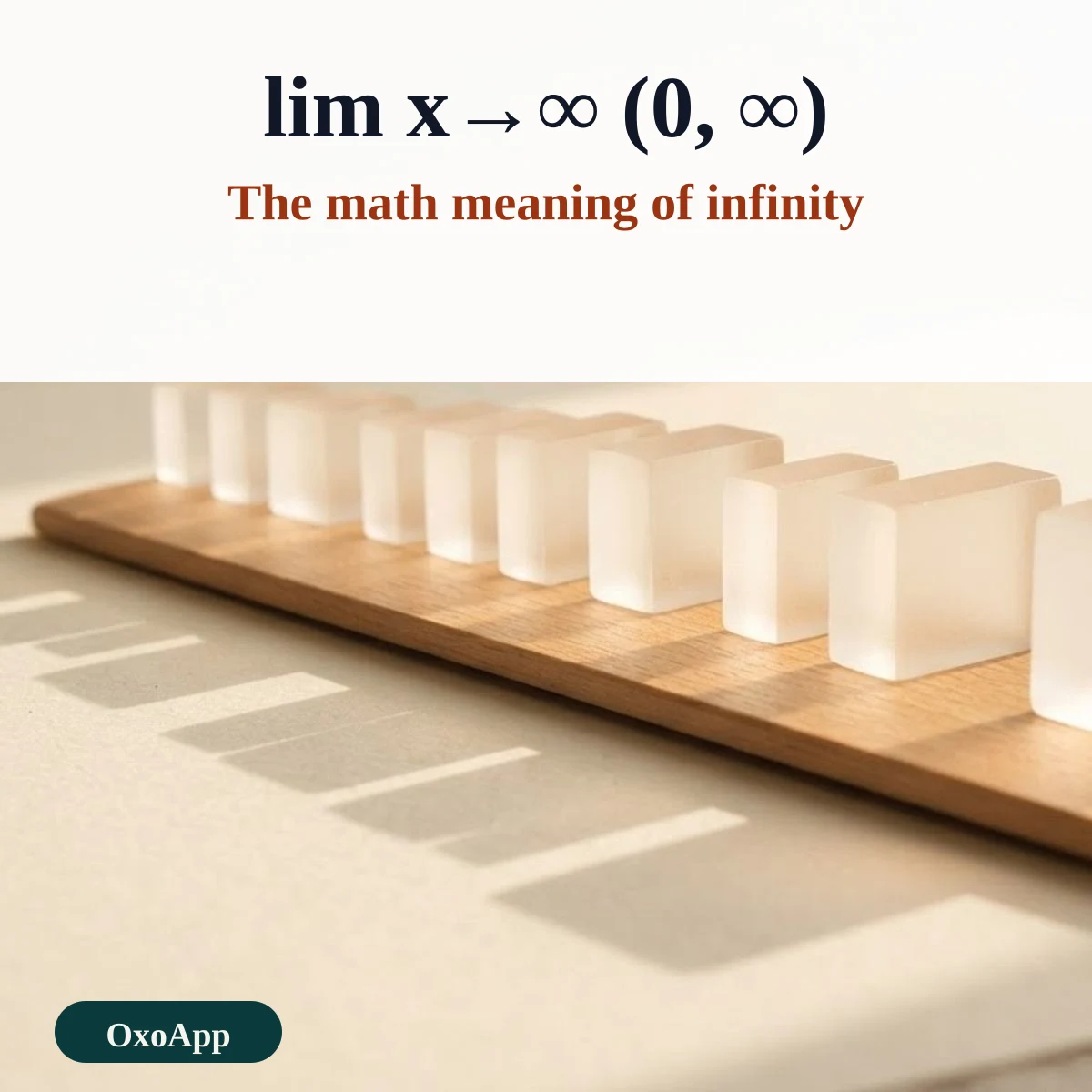 Infinity in math, in a limit and in an interval