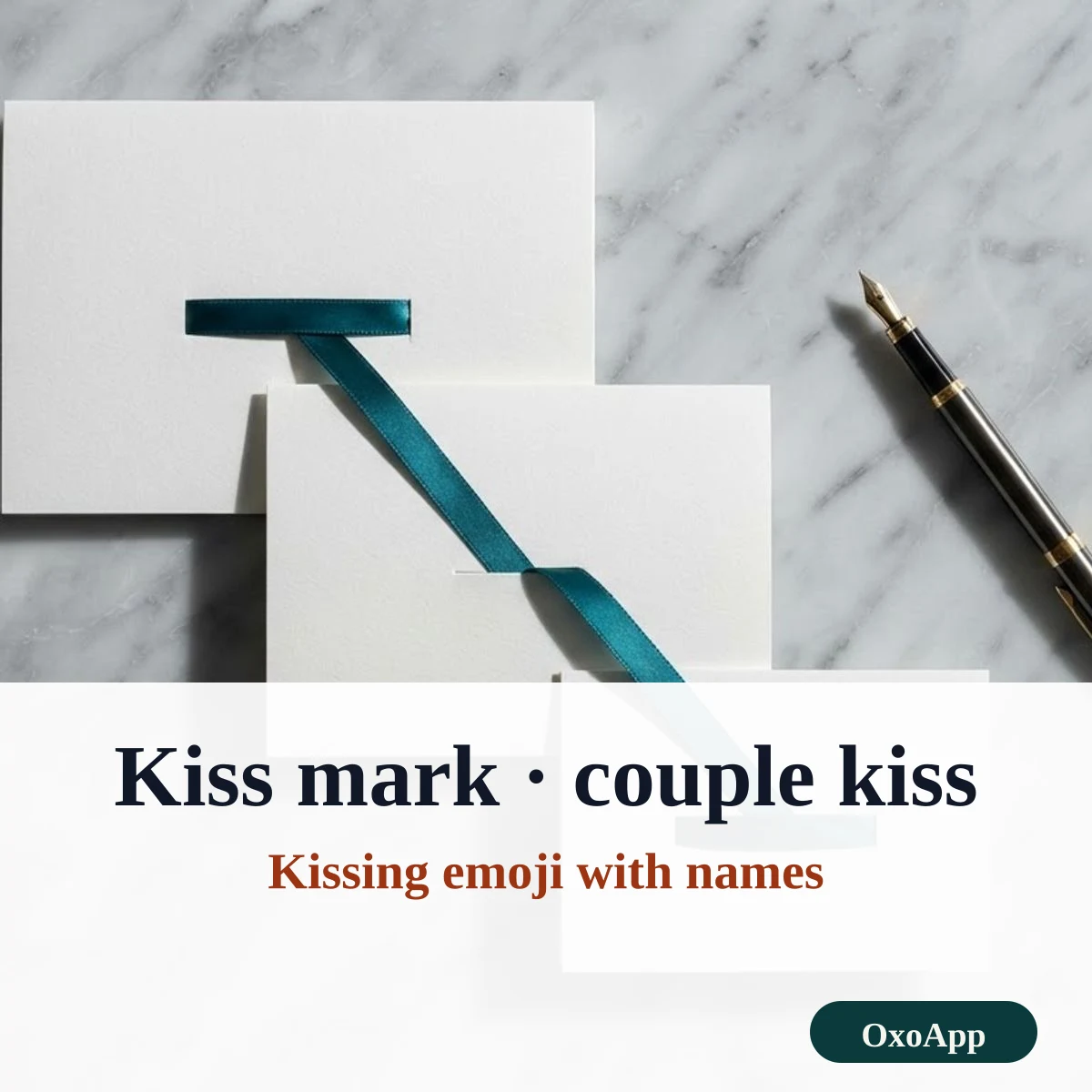 The kiss mark and the couple kiss emoji