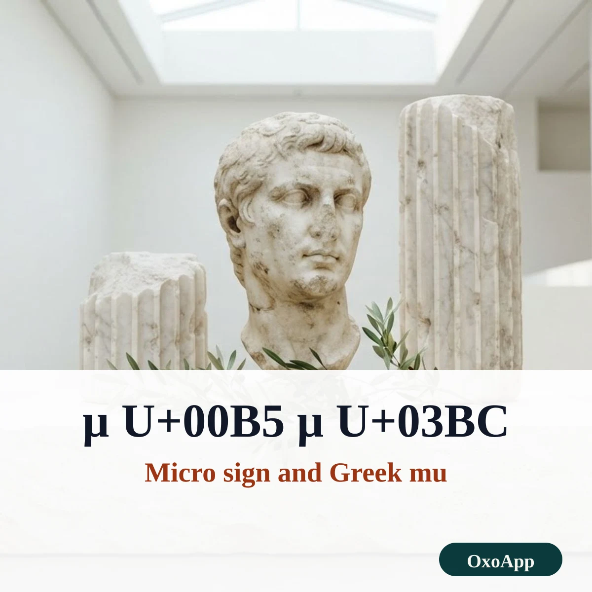 The micro sign U+00B5 and the Greek letter mu U+03BC compared