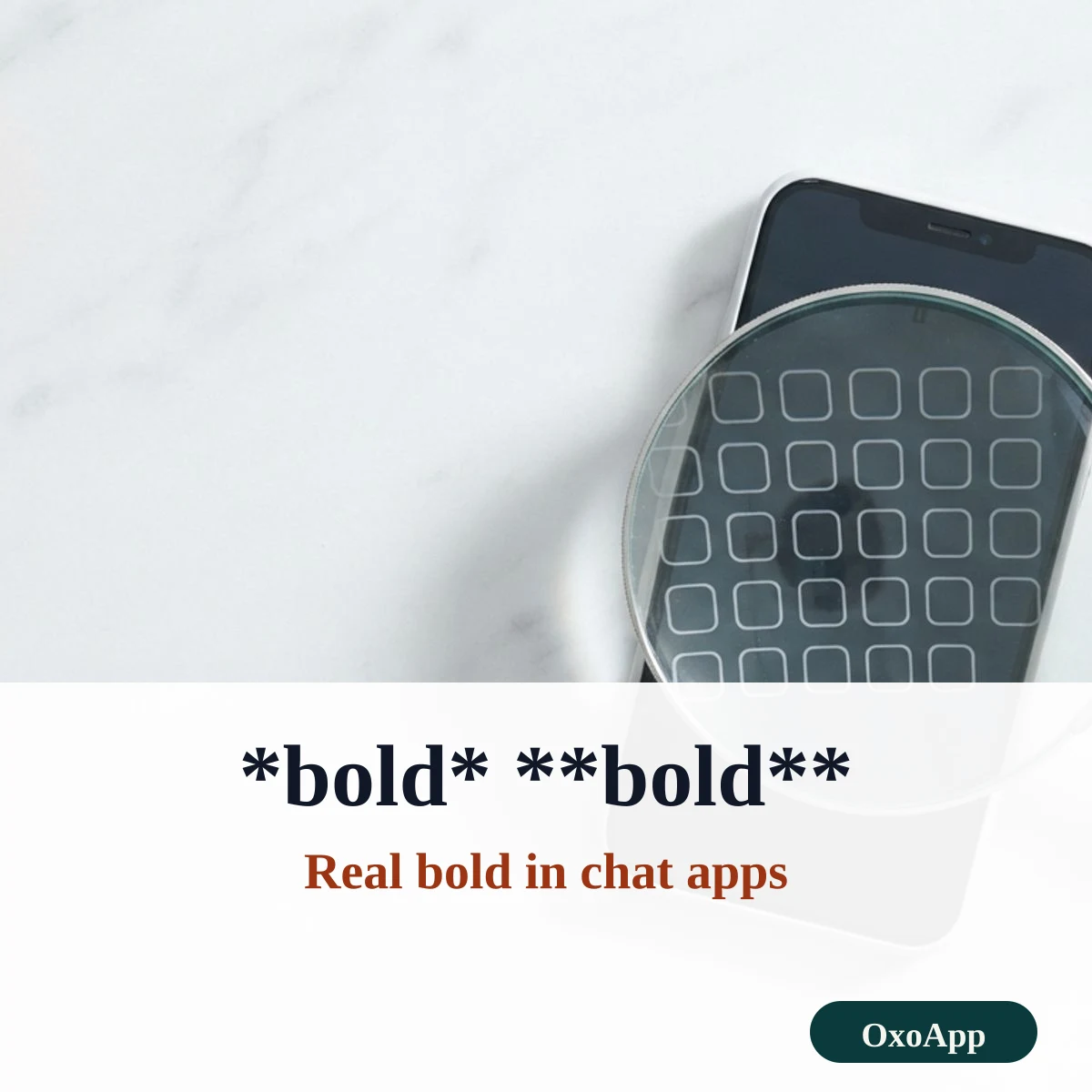 Typing asterisks around words to make real bold in chat apps