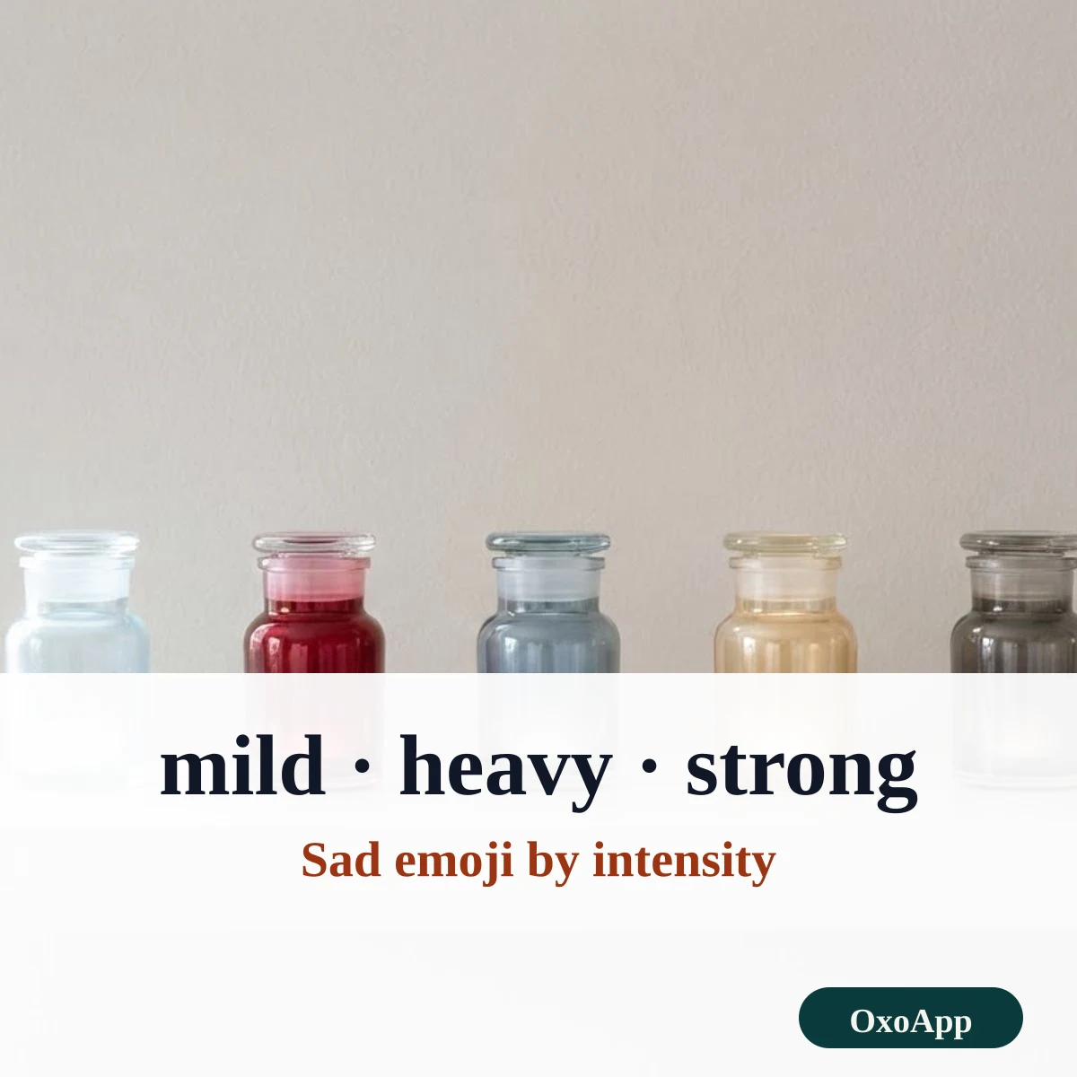 Sad emoji to copy, ranked from mild to strong sadness