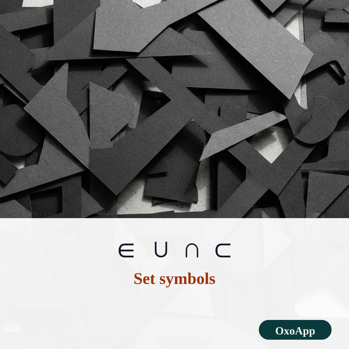 Set symbols for belongs to, union, intersection and subset