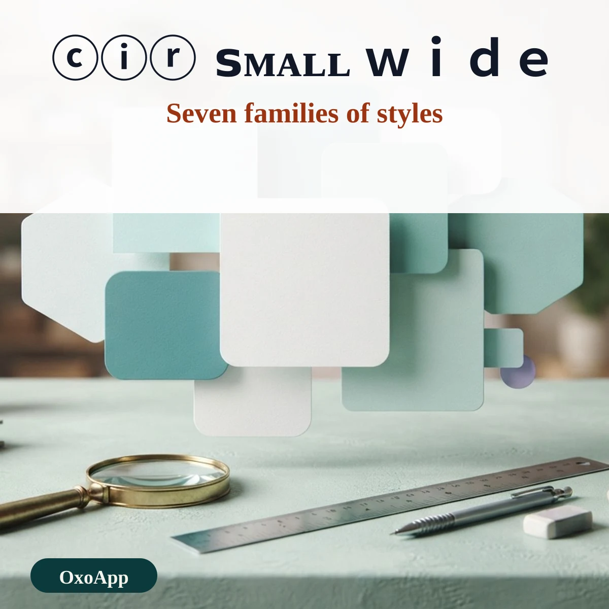 Seven families of Unicode font styles including circled, small caps and fullwidth