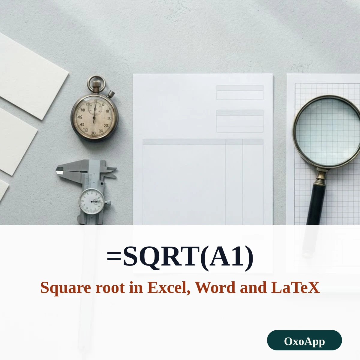 Typing the SQRT function in a spreadsheet to calculate a square root