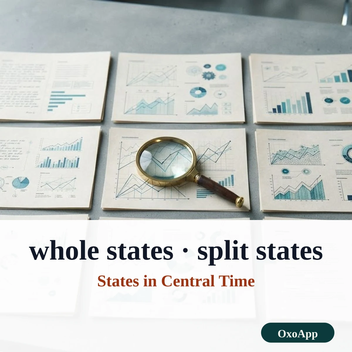 States in Central Time and states split between zones