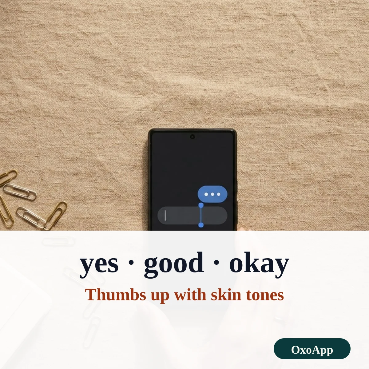 Thumbs up emoji to copy, with five skin tones