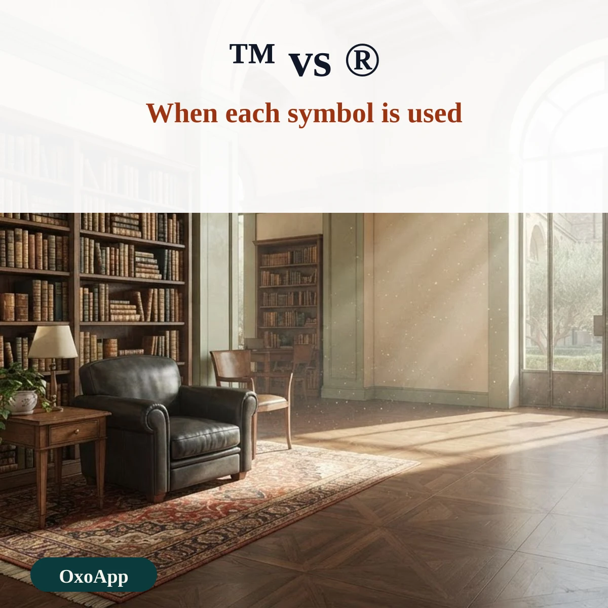 The trademark and registered trademark symbols compared