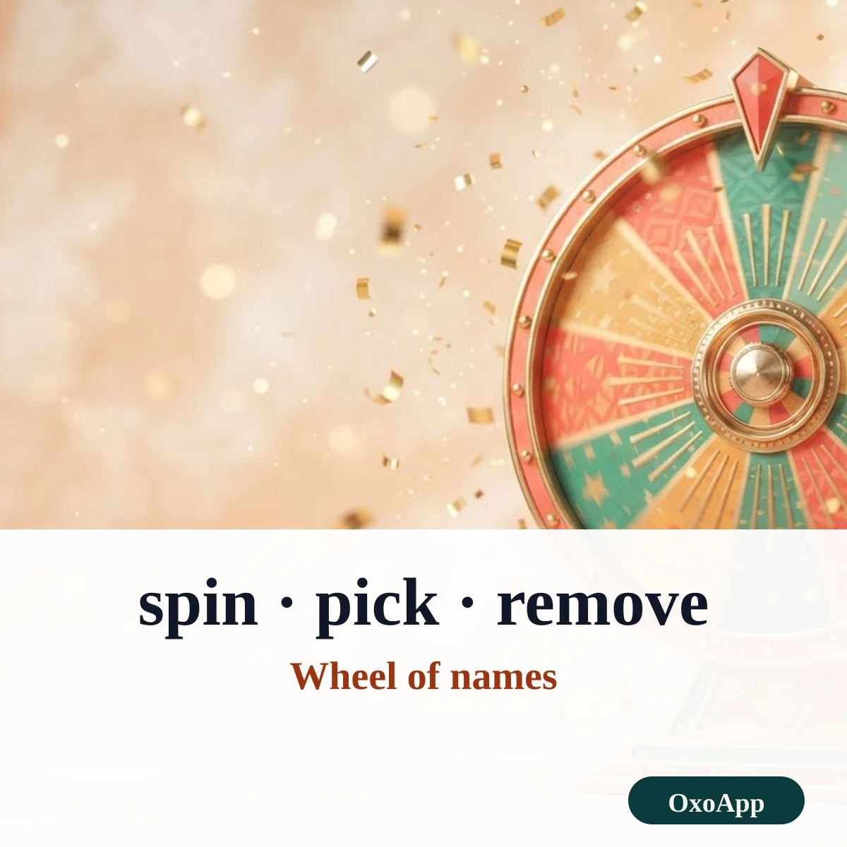 Wheel of names, a random name picker with weights and colors