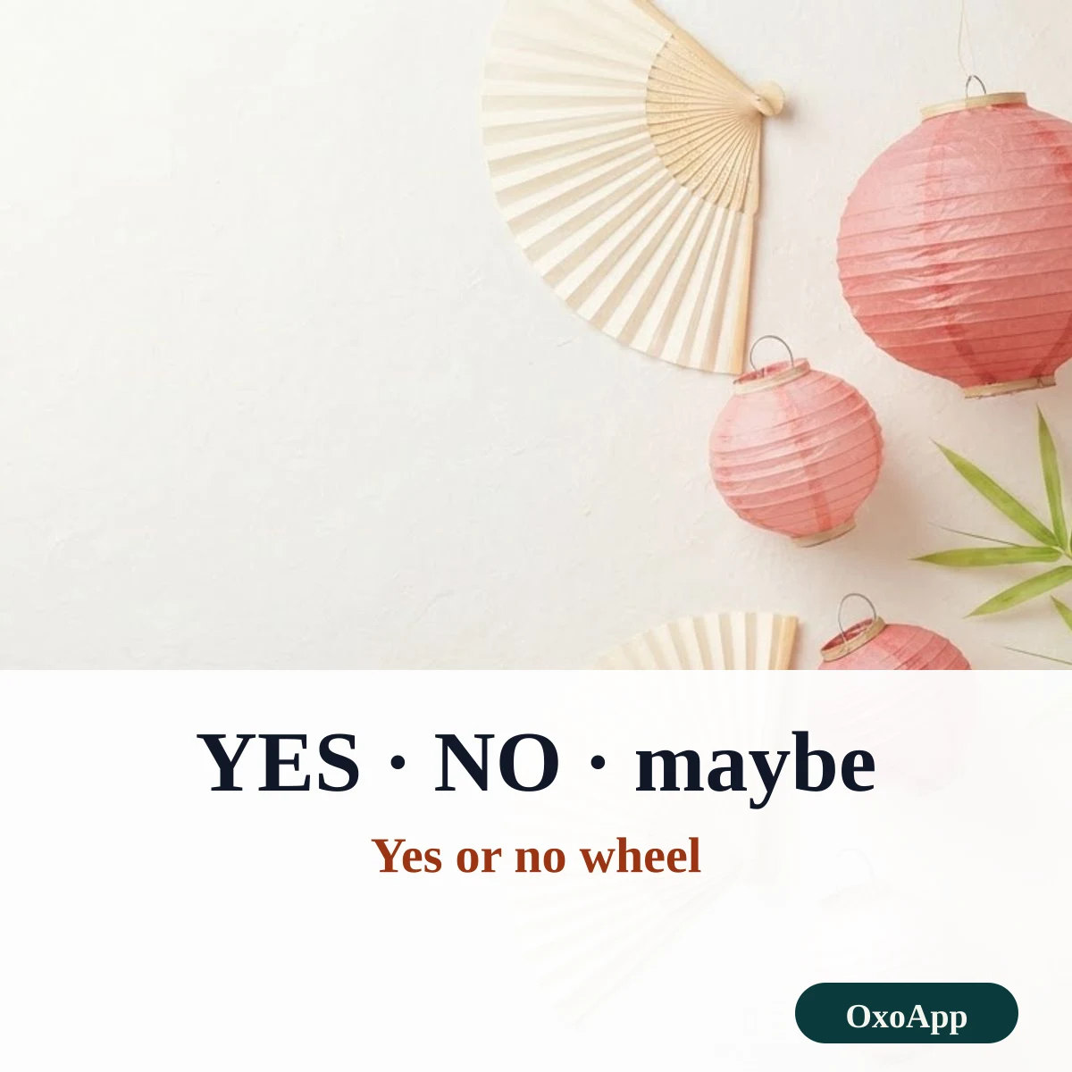 Yes or no wheel that spins for a random answer